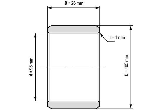 IBB Binnenring Naaldhulslager IR 95X105X26