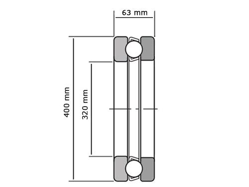 IBB Kogeltaatslager 51164 M (320x400x63mm)