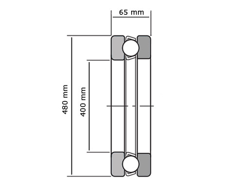 IBB Kogeltaatslager 51180 M (400x480x65mm)