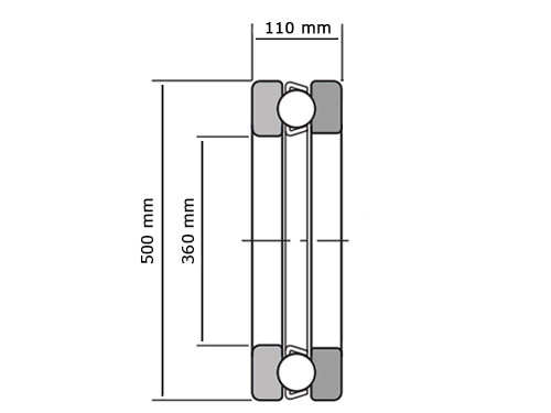 IBB Kogeltaatslager 51272 M (360x500x110mm)
