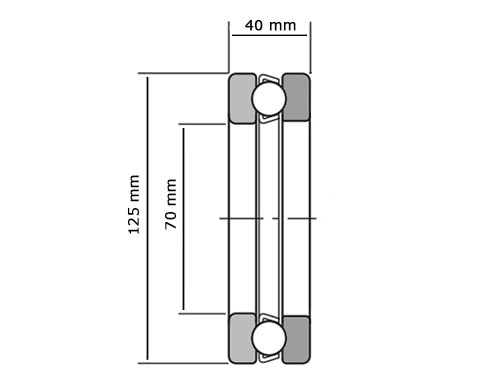 IBB Kogeltaatslager 51314 (70x125x40mm)
