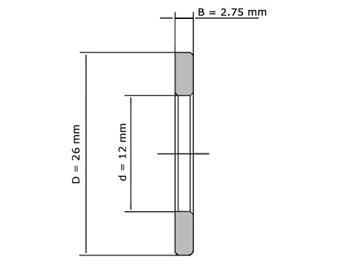 IBB Loopring Naaldtaatslager LS1226 (12x26x2.75mm)