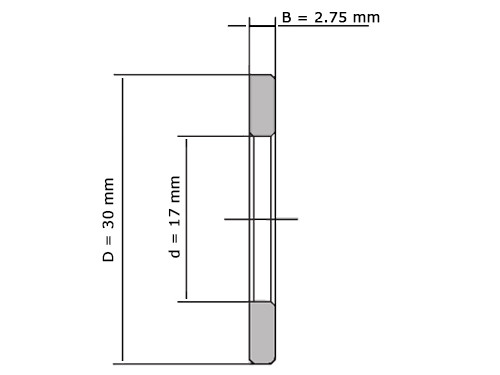 IBB Loopring Naaldtaatslager LS1730 (17x30x2.75mm)