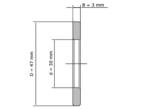 IBB Loopring Naaldtaatslager LS3047 (30x47x3mm)