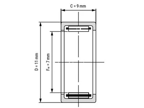 IBB Drawn Cup Needle Roller Bearing HK0709