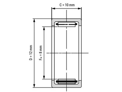 IBB Drawn Cup Needle Roller Bearing HK0810