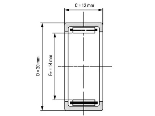 IBB Drawn Cup Needle Roller Bearing HK1412