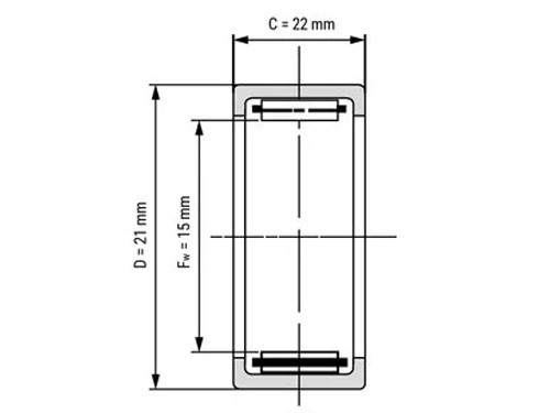 IBB Drawn Cup Needle Roller Bearing HK1522