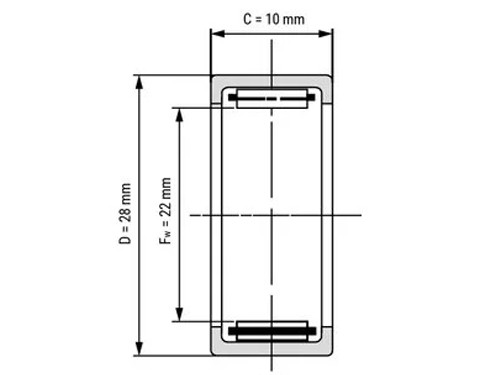 IBB Drawn Cup Needle Roller Bearing HK2210