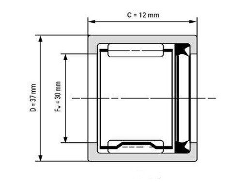 IBB Drawn Cup Needle Roller Bearing HK3012 RS