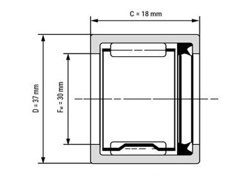 IBB Drawn Cup Needle Roller Bearing HK3018 RS