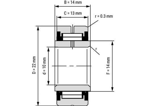 IBB Naaldlager Met Binnenring NA 4900 2RS (10x22x13mm)