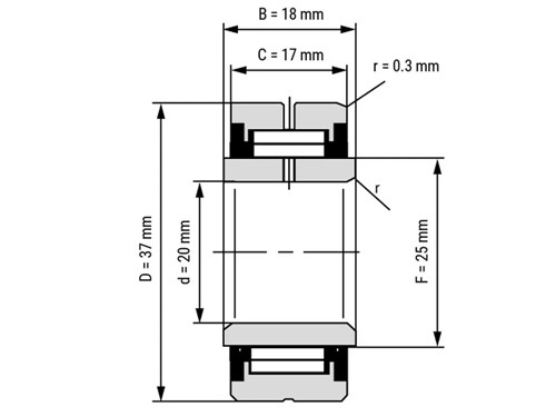 IBB Naaldlager Met Binnenring NA4904 2RS (25x37x17mm)