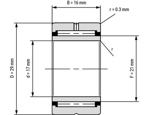 IBB Naaldlager Met Binnenring NKI 17/16 (17x29x16mm)