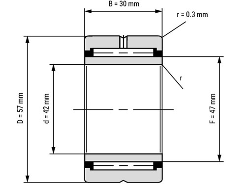 IBB Naaldlager Met Binnenring NKI 42/30 (42x57x20mm)