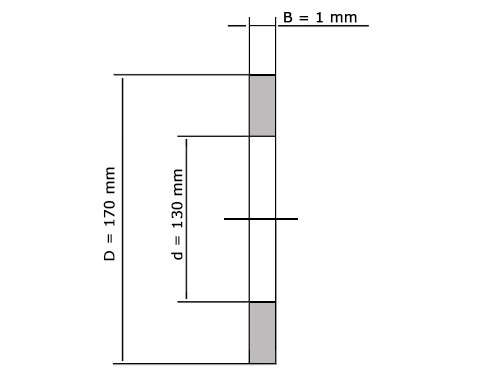 IBB Schijf Naaldtaatslager AS130170 (130x170x1mm)