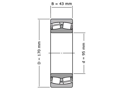IBB Roller Bearing Self-Aligning 22219 Cylindrical