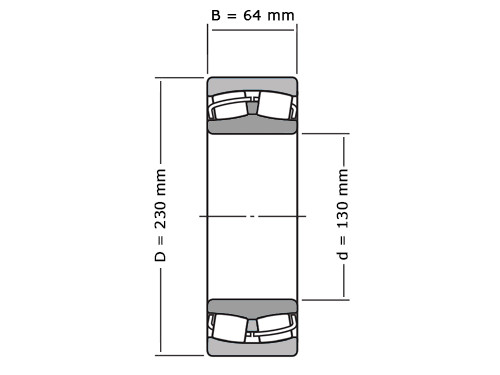 IBB Roller Bearing Self-Aligning 22226 Cylindrical
