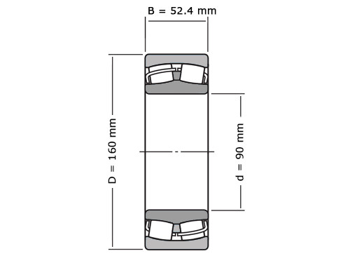 IBB Roller Bearing Self-Adjusting 23218 Conical