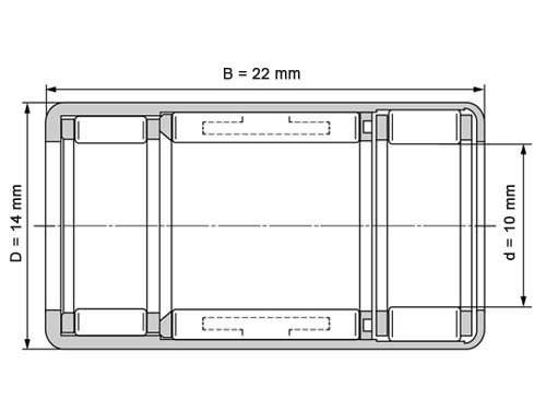 IBB Vrijloop Naaldhulslager HFL1022 R