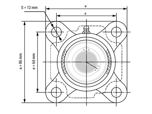 IBB Bearing Block F204 Cast Iron
