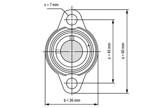IBB Flange Bearing Oval KFL000 (10mm)