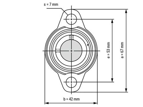 IBB Flange Bearing Oval KFL002 (15mm)