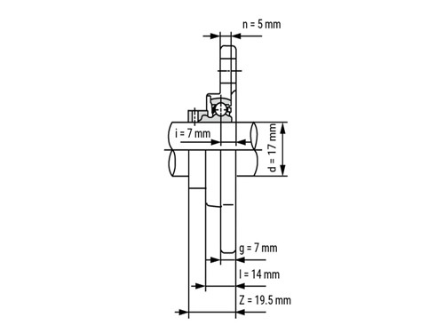 IBB Flange Bearing Oval KFL003 (17mm)