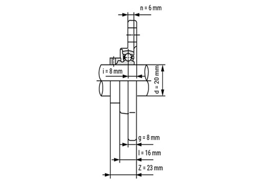 IBB Flenskogellager Ovaal KFL004 RVS (20mm)
