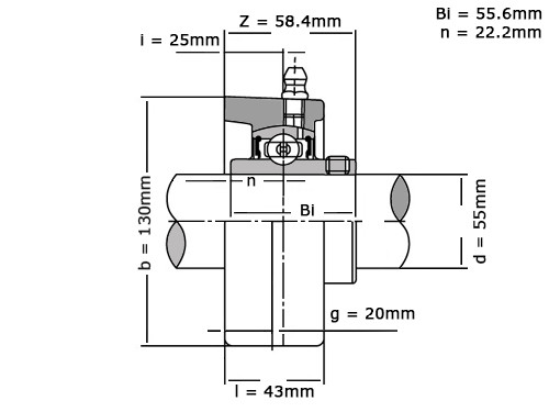 IBB Flange Bearing Oval UCFL210 Stainless Steel (50mm)