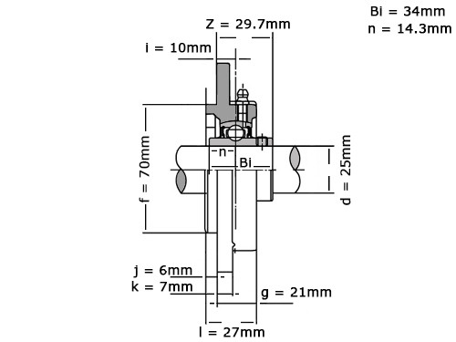 IBB Flange Bearing Round UCFC205 (25mm)