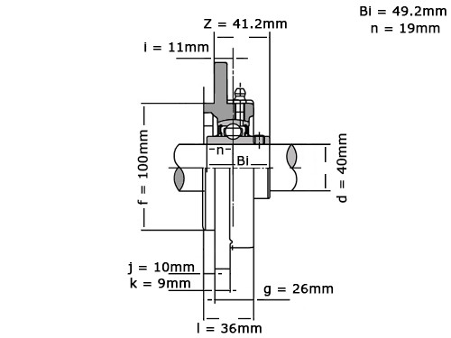 IBB Lagerblok Rond UCFC208 RVS (40mm)