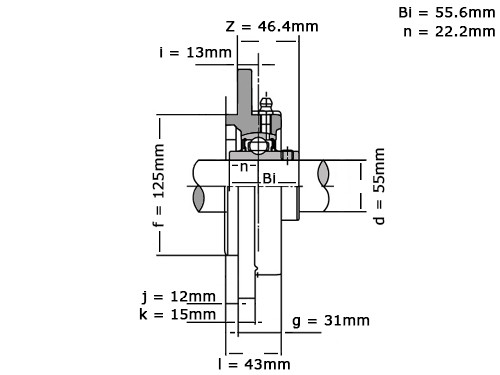IBB Lagerblok Rond UCFC211 RVS (55mm)