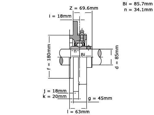 IBB Flange Bearing Round UCFC217 (85mm)
