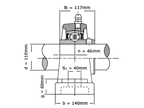 IBB Flange Bearing Standing UCP322 (110mm)