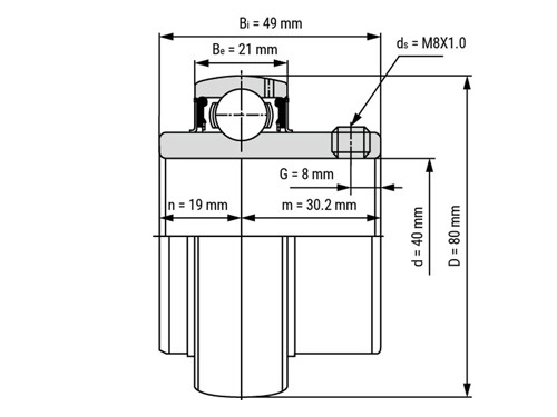 IBB Pillow Block Bearing UC208