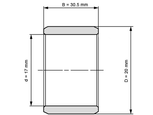 INA Binnenring Naaldhulslager IR 17x20x30.5 IS1