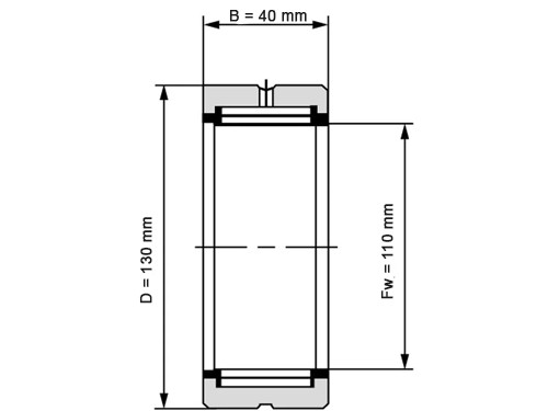 NKE Naaldhulslager NK110/40 (110x130x40mm)