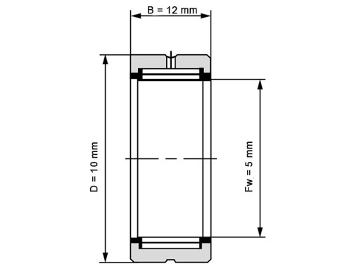INA Naaldhulslager NK5/12 TV (5x10x12mm)