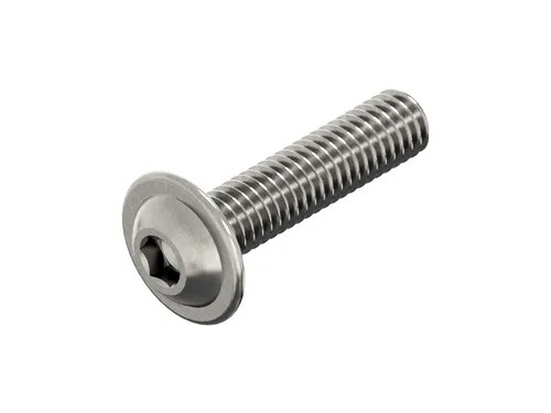 Laagbolkopbout met binnenzeskant en flens ISO 7380-2 M3x6 RVS A2
