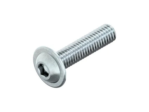 Laagbolkopbout met binnenzeskant en flens ISO 7380-2 M8x10 10.9 Verzinkt