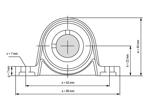 IBB Flange Bearing Standing KP003 (17mm)