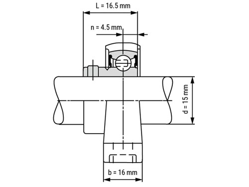 IBB Flange Bearing Standing KP003 (17mm)