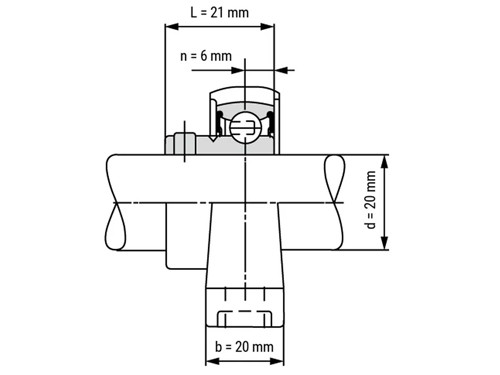 IBB Flange Bearing Standing KP004 (20mm)