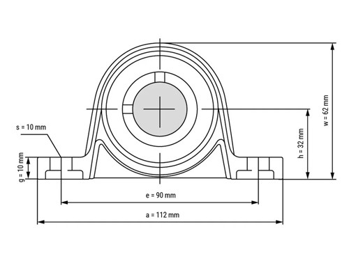 IBB Flenskogellager Staand UP005 (25mm)
