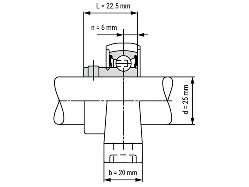 IBB Flange Bearing Standing KP005 (25mm)