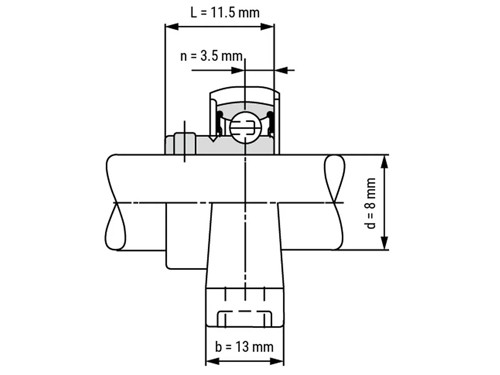 IBB Flange Bearing Standing KP000 (10mm)