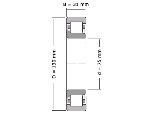 NSK Cilinderlager Eenrijig NJ2215 W C3 (75x130x31mm)