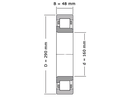 SKF Cilinderlager Eenrijig NJ232 ECML C3 (160x290x48mm)