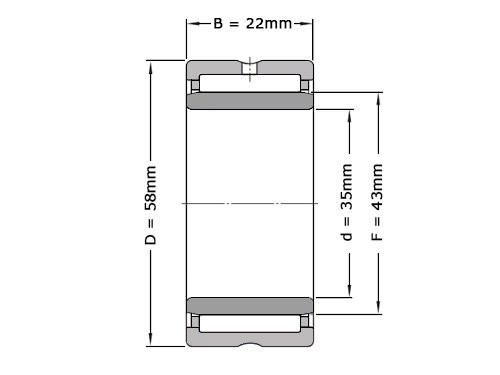 IBB Naaldlager Met Binnenring NKIS35 (35x58x22mm)